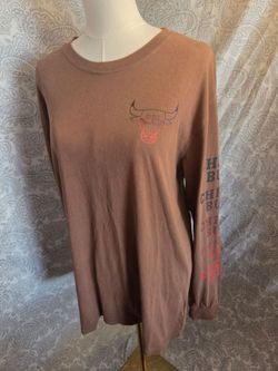 Brown Chicago bulls sports shirt