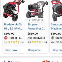 Pending pick up Predator 420 pressure washer commercial