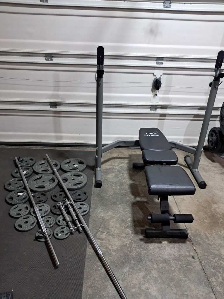 Home Gym  / Weights, Barbells, Dumbbells, Weight Bench, Squat Rack 