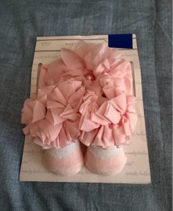 Matching Pink Bow & Ruffle Socks
