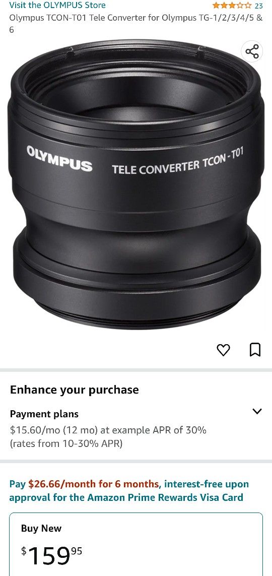 Olympus Tough Teleconverter Lens Tcon-t01