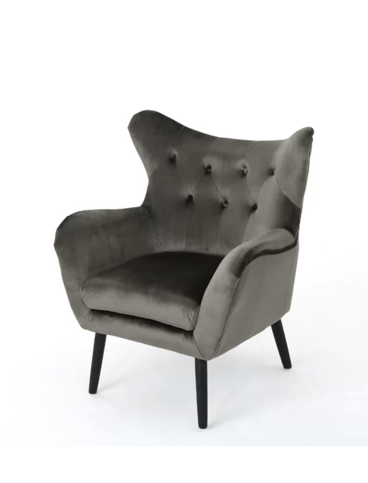 Tufted Upholstered Wingback Chair 