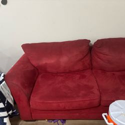 Red couch and recliner
