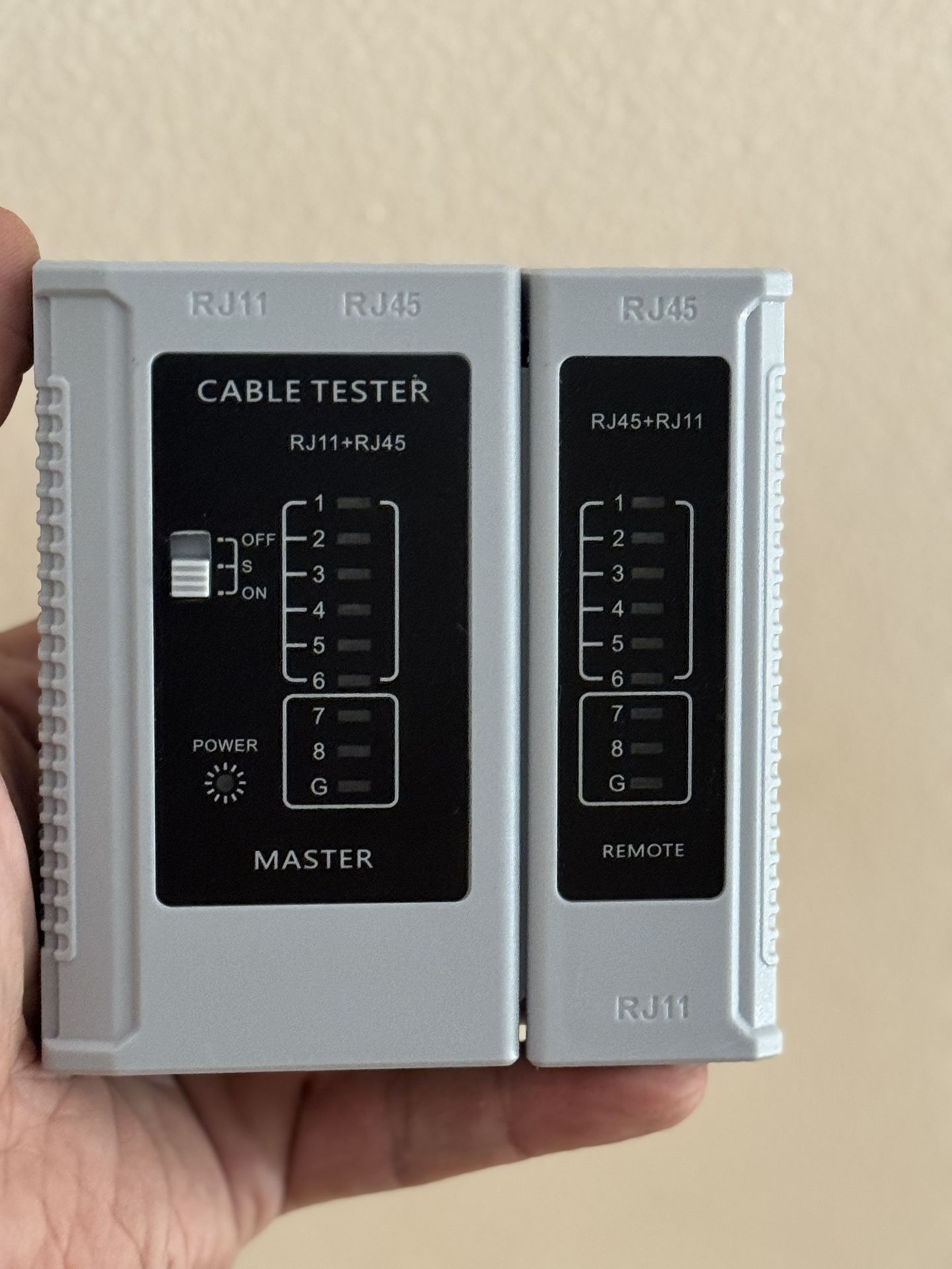 New RJ11/RJ45 Cable Tester – $15