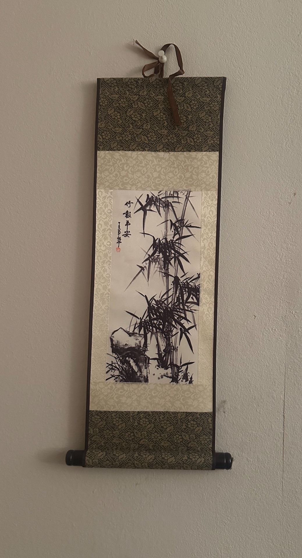 Chinese Mini Scroll Bamboo