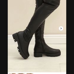 Sexy Thigh High Boots 8 1/2 Black 