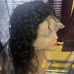 20 Inch Human Water Wave Lace Front Hair Wig