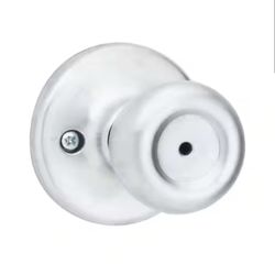 Kwikset Tylo Satin Chrome Bed/Bath Door Knob with Lock@U6-704