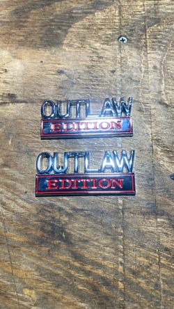 2Pc Outlaw Edition Emblem