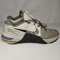 Size 13 US MENS Nike Metcon 8 training shoes in the Photon Dust, Light Bone