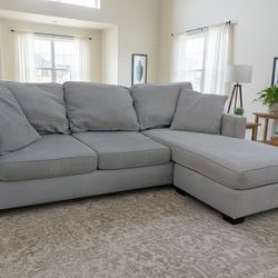 Free Delivery - Comfy Grey Sectional