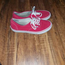 Vans Lowtop Red And White Size 11 Mens