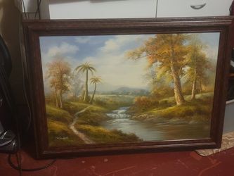 Large Wall Painting With Frame