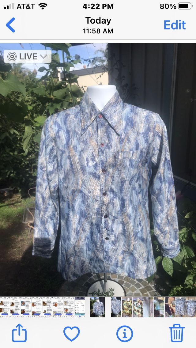 Vintage 70s Spirit Of California Mens Shirt Size Small $58.00