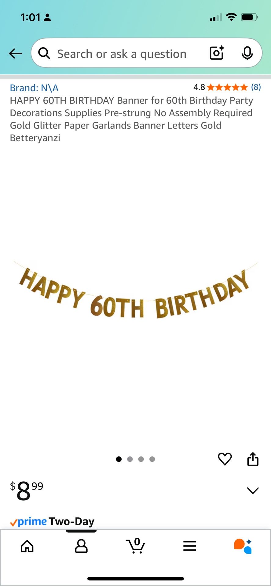 Happy 60th Birthday Banner