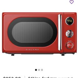 Galanz Retro (Hot Rod Red) Microwave Oven-NEW