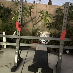 Weight Bench With Rack 