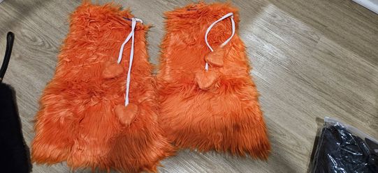 Rave dancewear fluffies orange