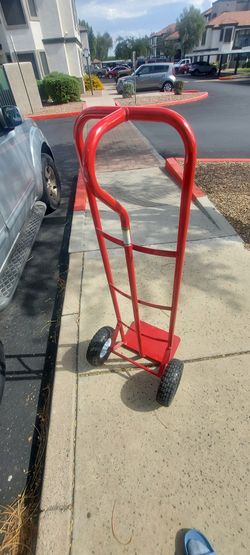 Red Steel Heavy Duty hand Truck,up To 800 Ibs