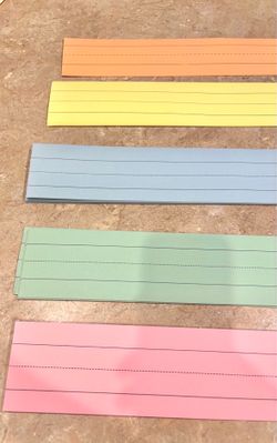 Sentence strips-NEW-pastel-lined, presentation, Classroom, office, meeting, writing, math, teacher