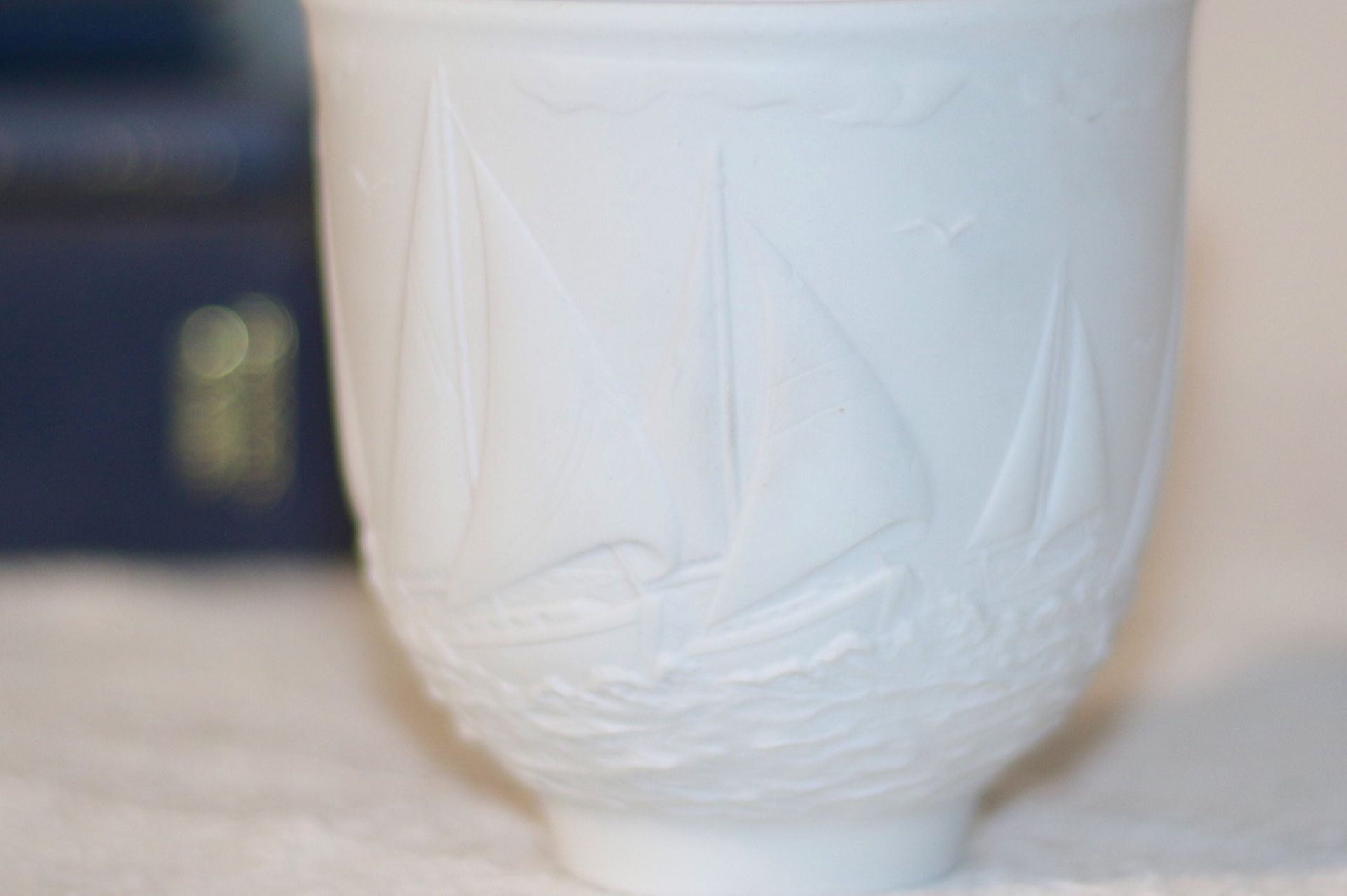Adorable Coastal Lladro Porcelain Sailboats Candle Holder