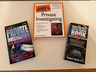 Set of 3 Private Investigator Books, Investigations Books