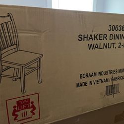 Two Wood Walnut Chairs