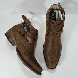 Roper Willa Brown Western Ankle Booties Women’s Size 8.5