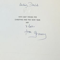 “granny” RARE 1977 Queen Elizabeth Queen Mother Christmas Card To Grandson
