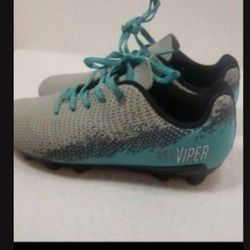 Youth Soccer Cleats Speed Viper Size 2 1/2  Blue Gray - LIKE NEW -NO BOX