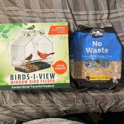 Window Birdfeeder Plus Bird Food 
