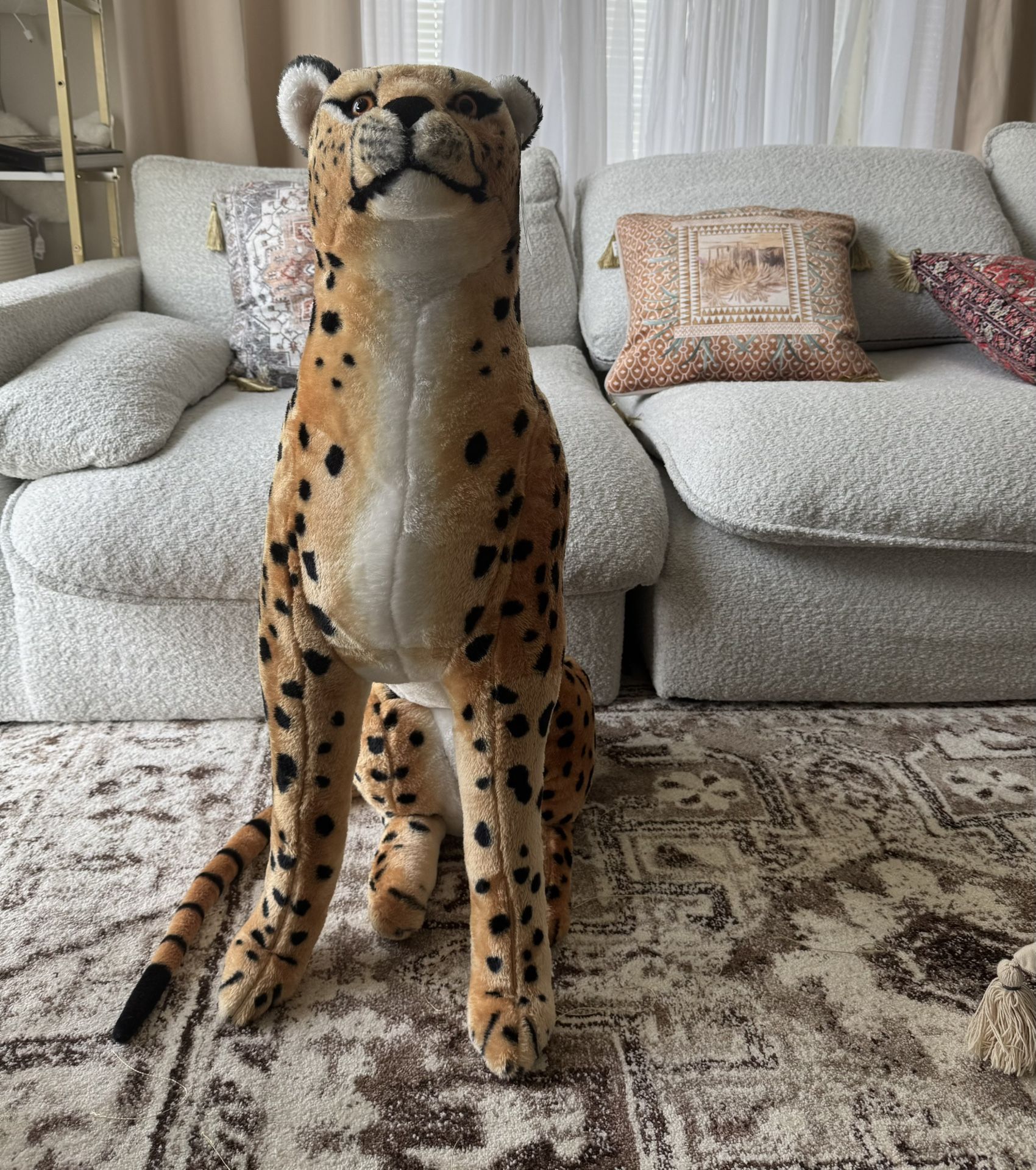 Melissa & Doug Giant Cheetah - Lifelike Stuffed Animal (Stands Nearly 3 Feet Tall)