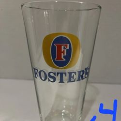 New, x4. Foster's Beer Glass is a collectible vintage piece that represents the popular Australian beer brand. Standing at 6.75 inches tall and holdin