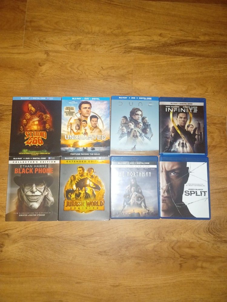 Blu Rays & Dvds Included