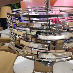 Satin nickel glass prism