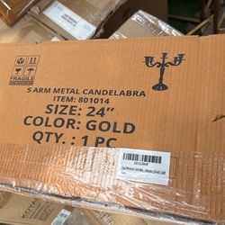 5 Arm Metal Candelabra