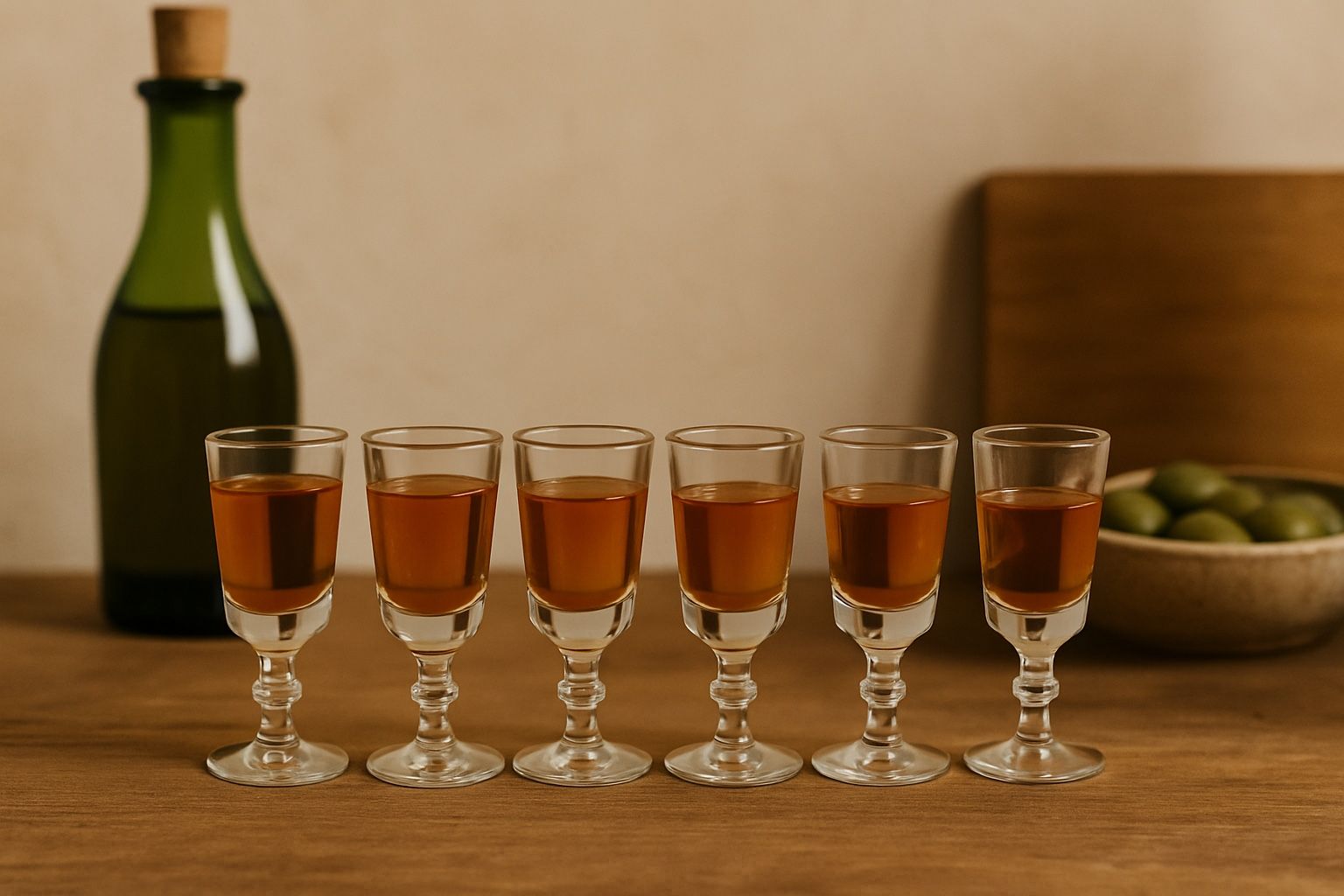 Vintage 1950s Clear Cordial Glasses Set Of 6, 1.5x4”