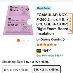 Foamular Ngx 250 2” Foam Board Insulation