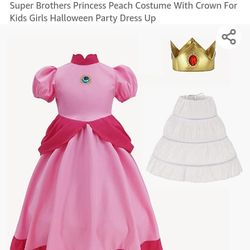 Kids Princess peach Costume