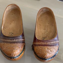 Vintage Wooden Croatian Wedding Clogs