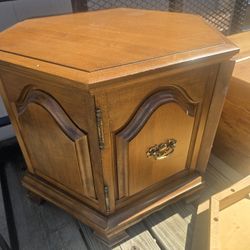 Hexagon End Table Storage 