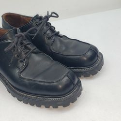 Kenneth Cole Reaction Mens 10 M Black Leather Split Toe Oxfords Italian Shoes