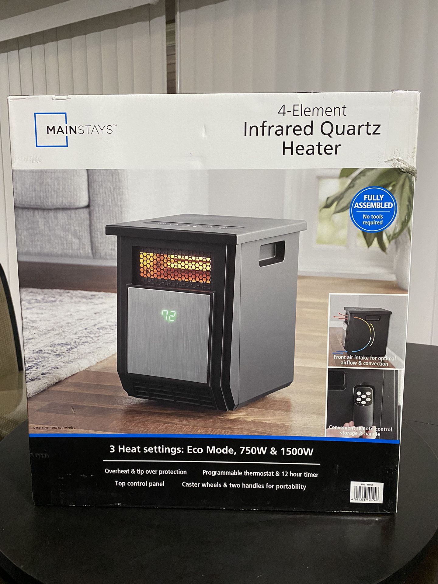 Mainstays 4-Element Infrared Quartz Heater