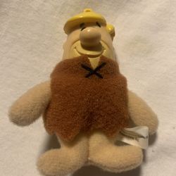Vintage 1989 Barney Rubble Vinyl Mini Plush 4”