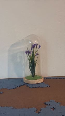 Purple flower lamp