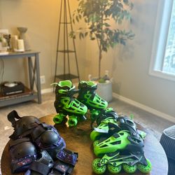 Kids RollerSkate And Pad Set 