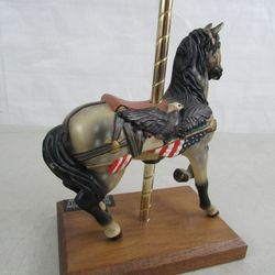 PJ’S Carousel Collection Dentzel Style US Flag Eagle Horse



