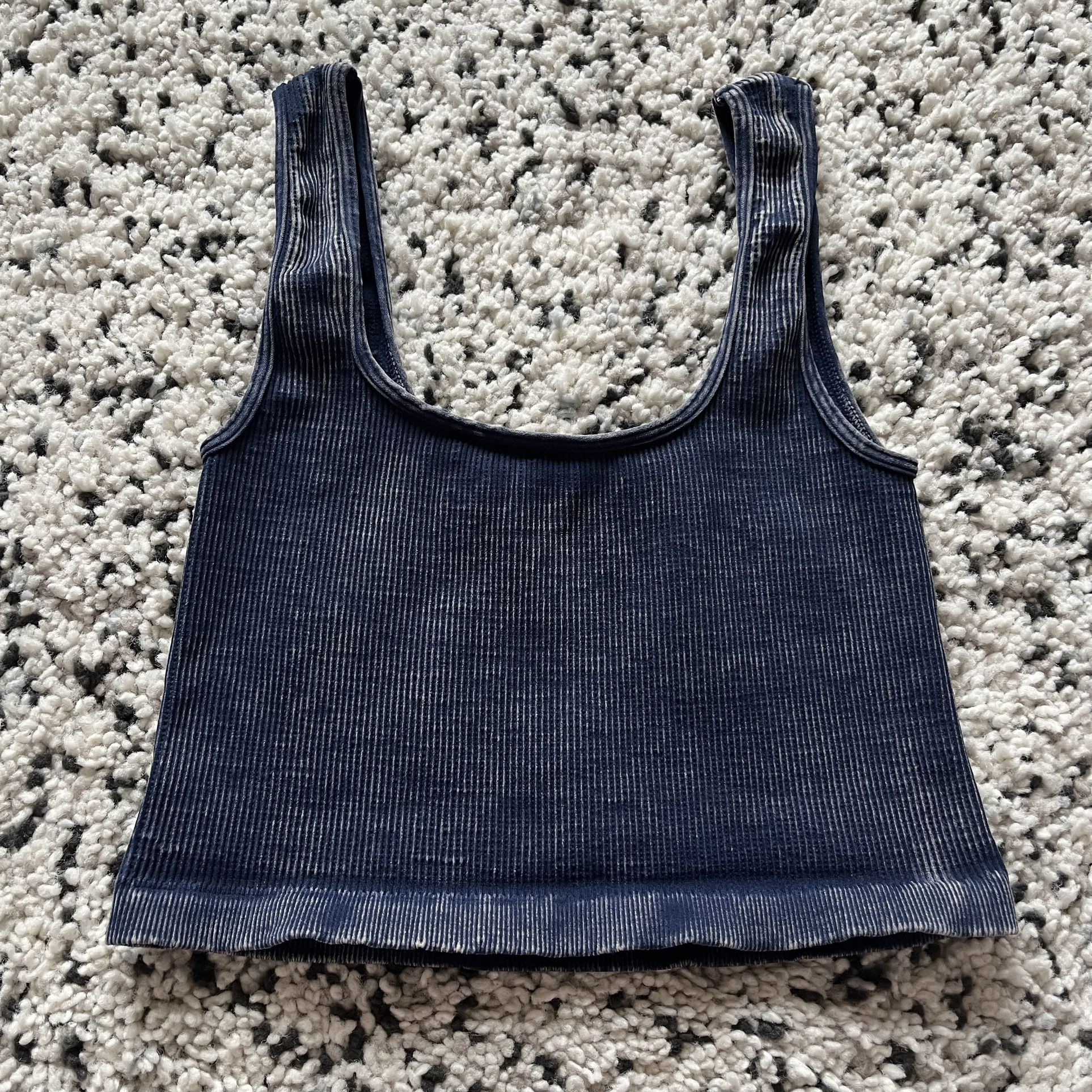 Free People Happiness Runs Square Neck Crop Tank Size M/L