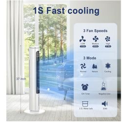 Windowless Portable Air Conditioner Ac Unit with Remote,37 Evaporative Air Cooler,Swamp Cooler for 4 Modes, 12H Timer, Removable Water Tank,Ice Packs,