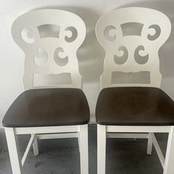 White dining solid wooden chairs